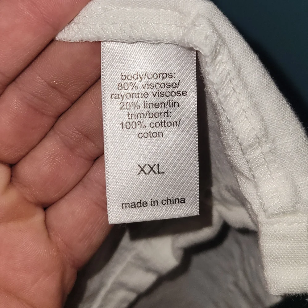 Maurices Linen White Open Front Caridgan Vest sz. XXL - Picture 5 of 6